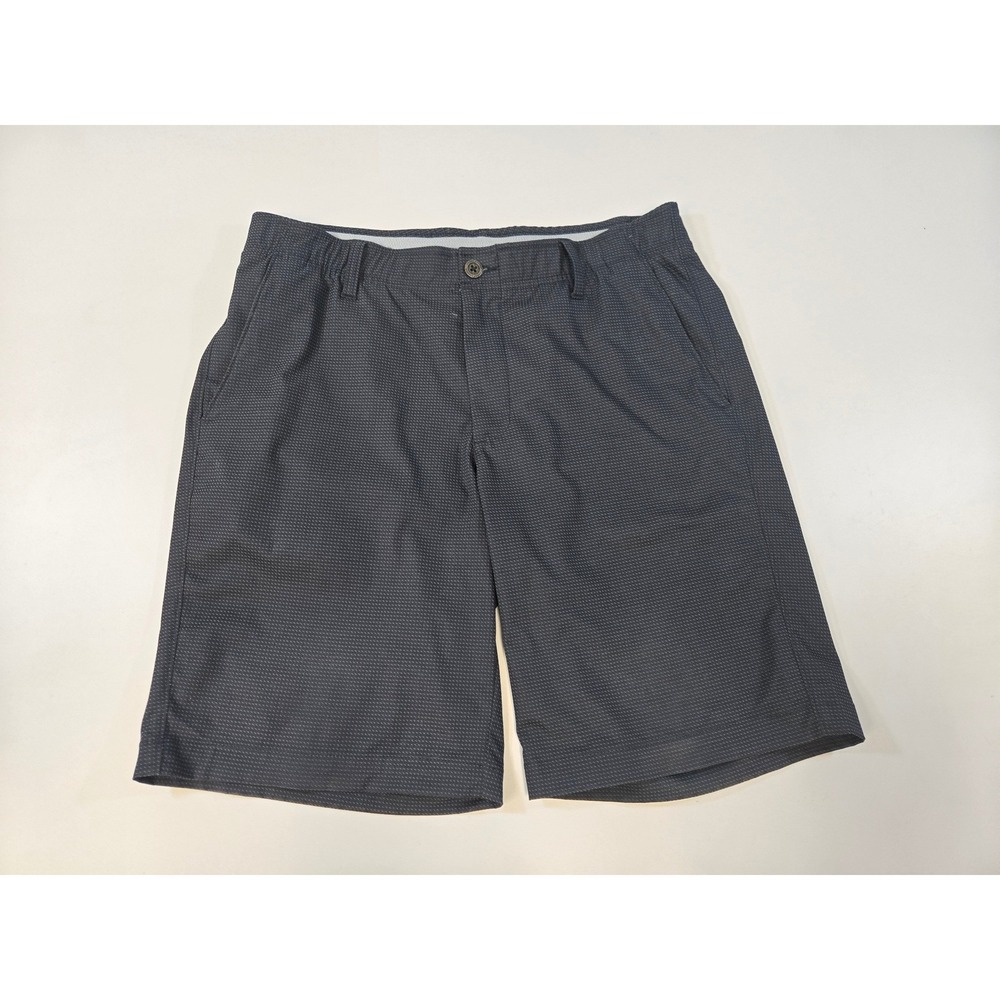 Under Armour Mens Gray‎ Match Play Novelty Golf Shorts Size 34 Style 1362498